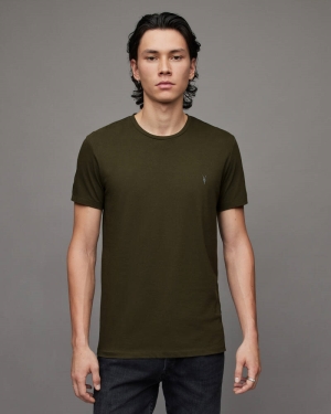 Camiseta Allsaints Tonic Crew Hombre Verdes | WQ6492075