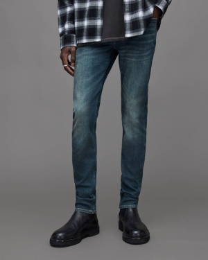 Jeans Allsaints Ronnie Extra Flaco Hombre Azules | PJ1092684