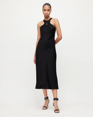 Vestido Allsaints Betina Slip Mujer Negros | PF5930147