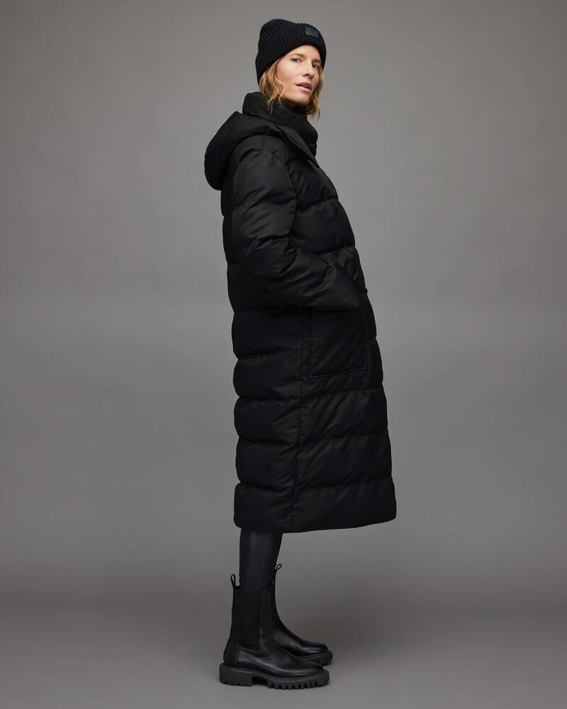 Abrigos Allsaints Allana Oversized Puffer Mujer Negros | GC0764298