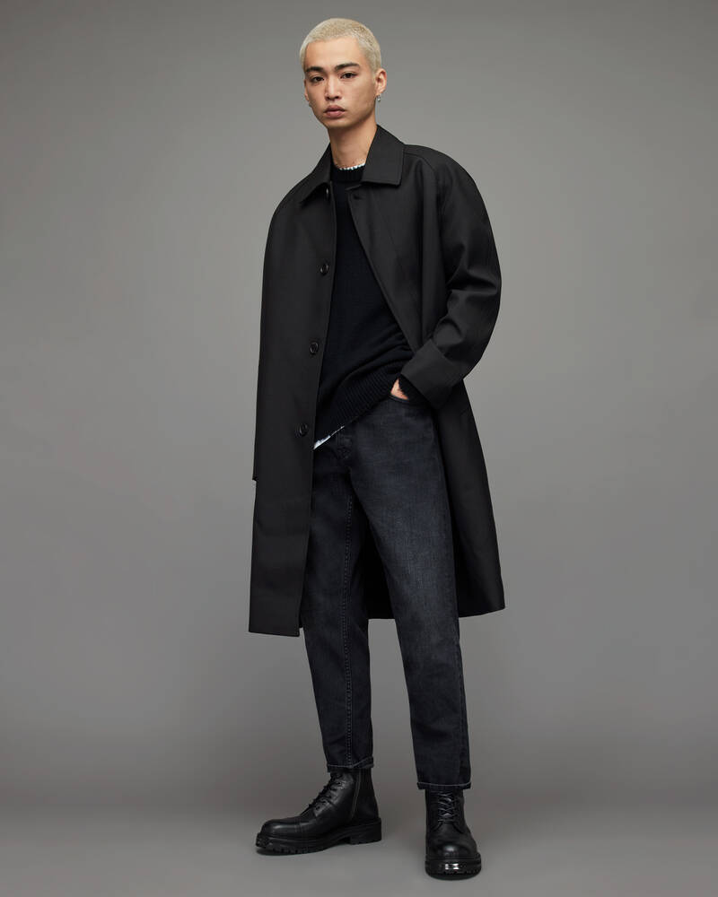 Abrigos Allsaints Lester Oversized Hombre Negros | RQ1524836