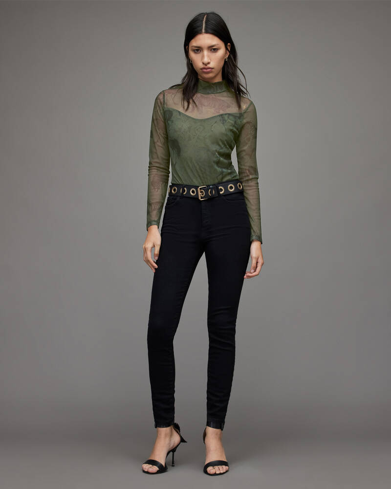 Camisas Allsaints Elia Heidi Bodysuit Mujer Verdes | NZ6052143