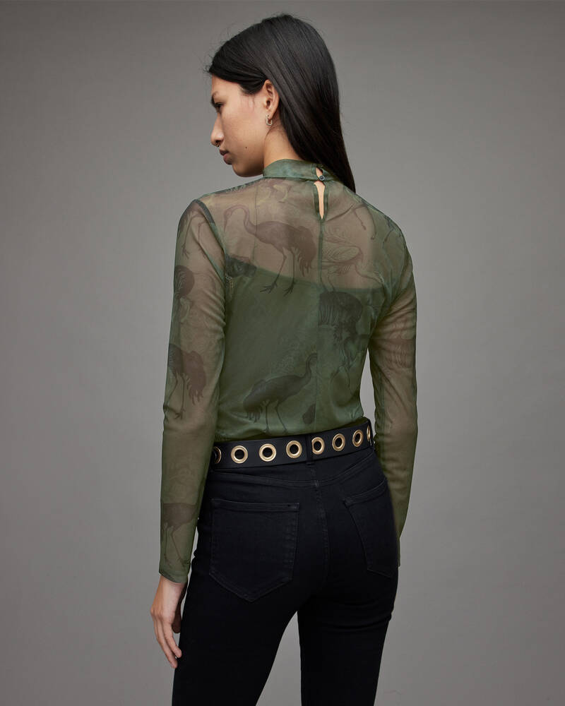 Camisas Allsaints Elia Heidi Bodysuit Mujer Verdes | NZ6052143