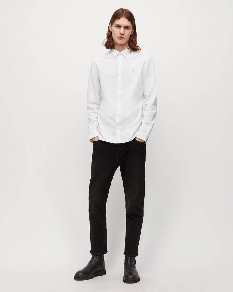 Camisas Allsaints Lovell Ramskull Shirt Hombre Blancos | HU0287196