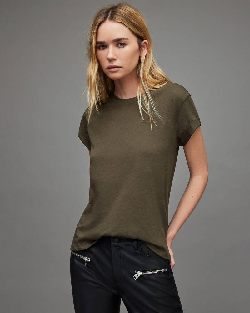 Camiseta Allsaints Anna Mujer Verde Oliva | MK7630852