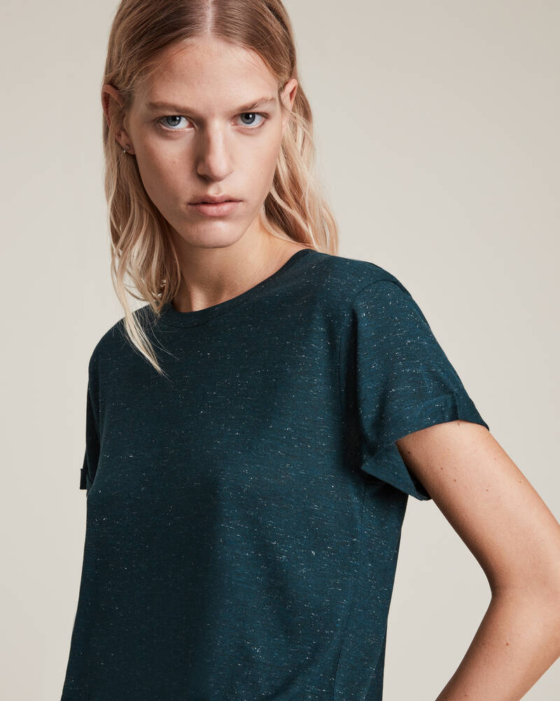 Camiseta Allsaints Anna Shimmer Mujer Turquesa Azules | RB9523104