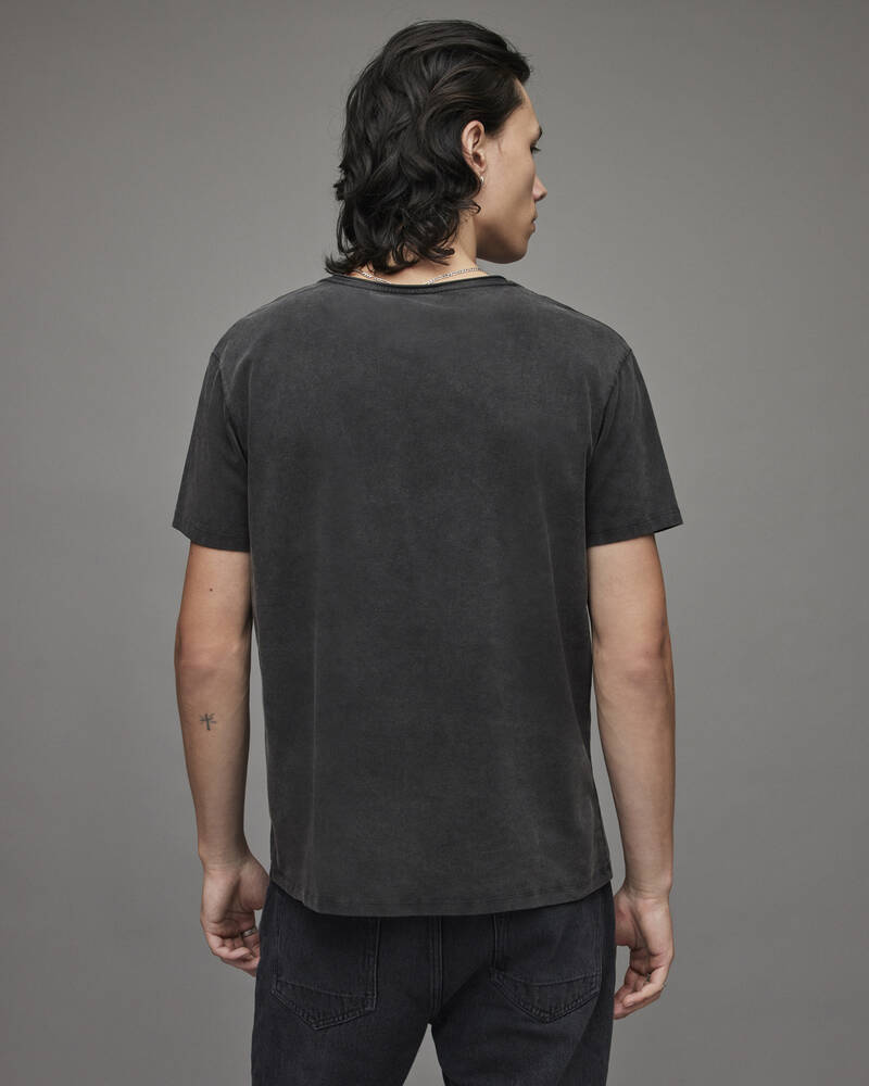 Camiseta Allsaints Bodega Crew Hombre Negros | YP3820465