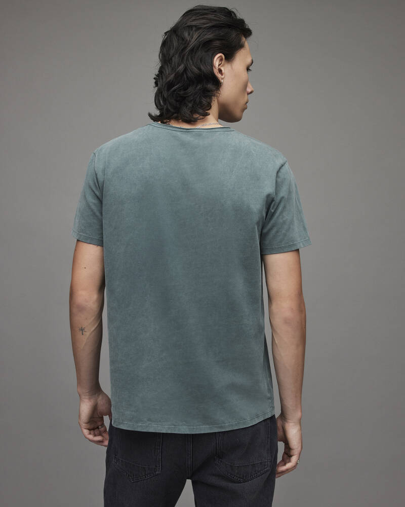 Camiseta Allsaints Bodega Crew Hombre Verdes | YC8509231