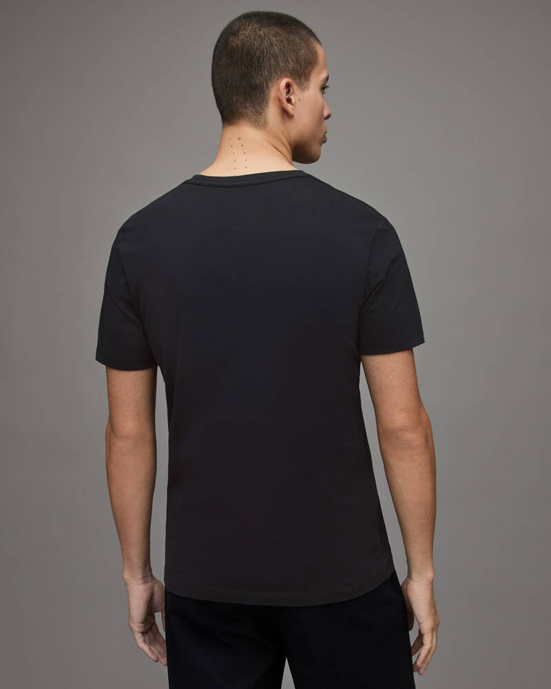 Camiseta Allsaints Brace Brushed Algodon 3 Packs Hombre Negros | OV5817629