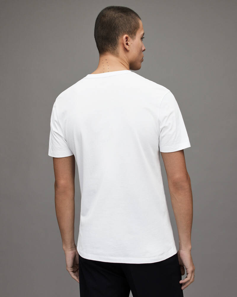 Camiseta Allsaints Brace Crew Brushed Algodon Hombre Blancos | CV1796382