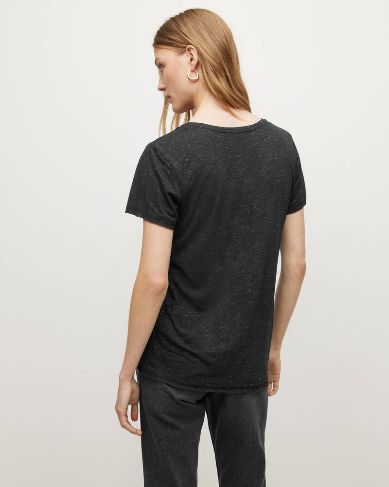 Camiseta Allsaints Emelyn Shimmer Mujer Negros | PA7549862