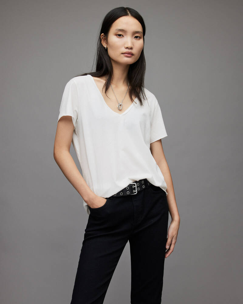 Camiseta Allsaints Emelyn Tonic Mujer Blancos | PI9670548