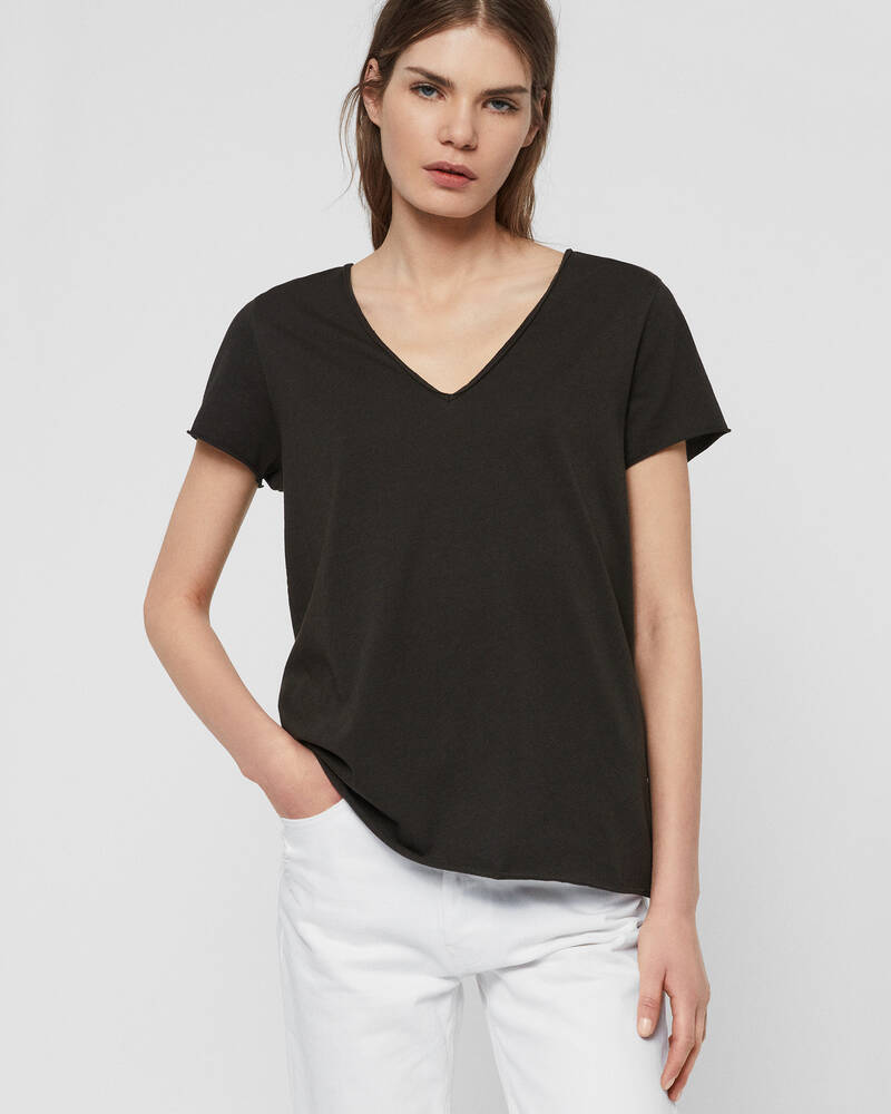 Camiseta Allsaints Emelyn Tonic Mujer Negros | WG1206579