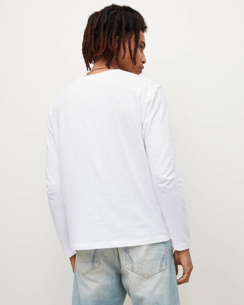 Camiseta Allsaints Figure Long Sleeve Crew Hombre Blancos | WT6291743