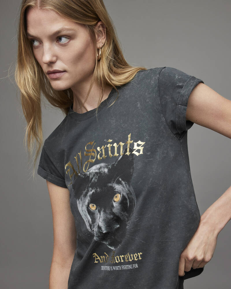 Camiseta Allsaints Geminos Anna Mujer Negros | XD2640538