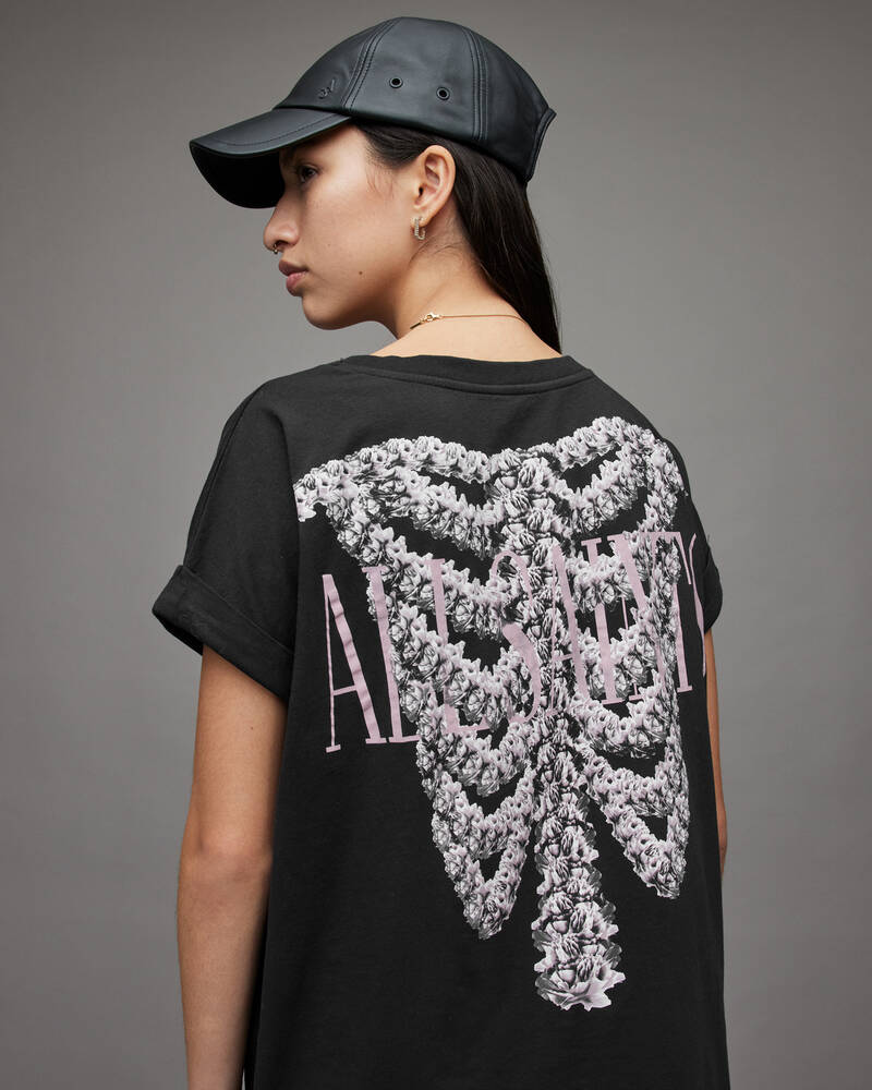 Camiseta Allsaints Hedda Imogen Boy Mujer Negros | CX7652930