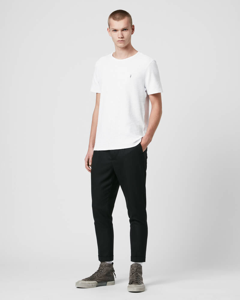 Camiseta Allsaints Muse Corta Sleeve Crew Hombre Blancos | BN2485061