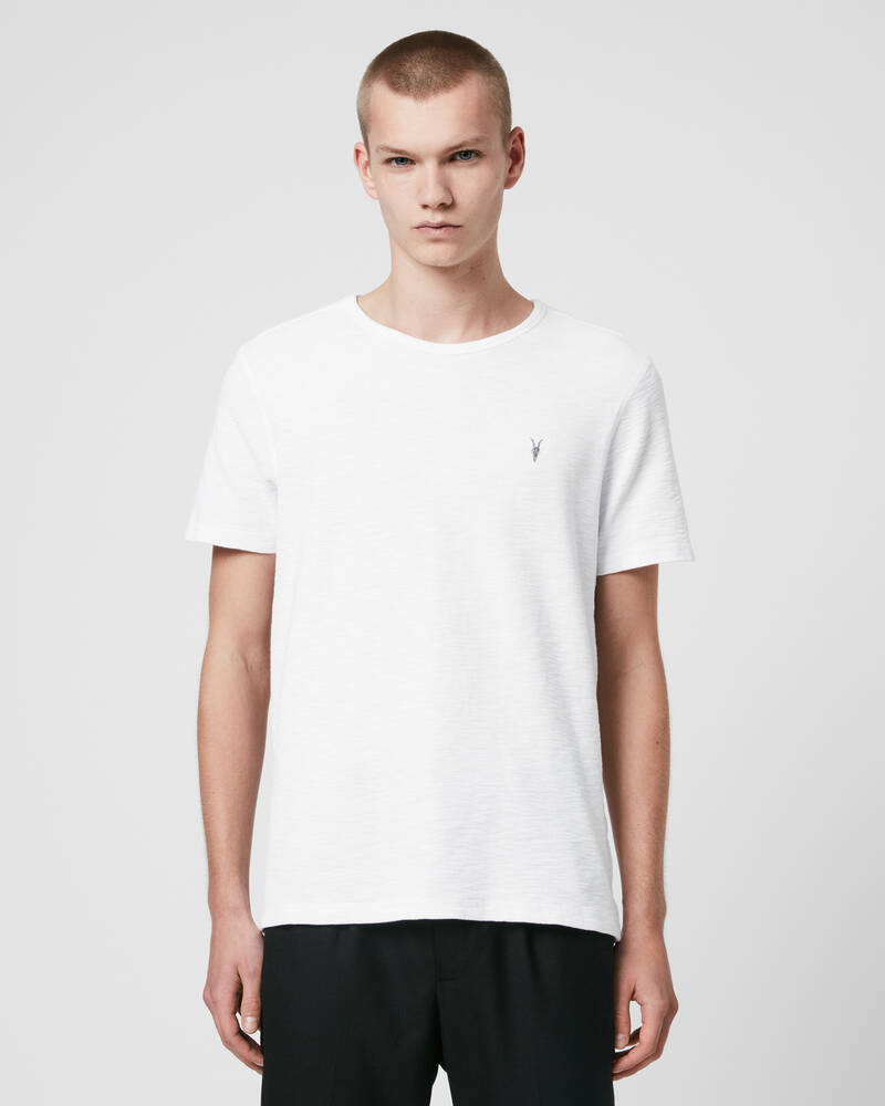 Camiseta Allsaints Muse Corta Sleeve Crew Hombre Blancos | BN2485061