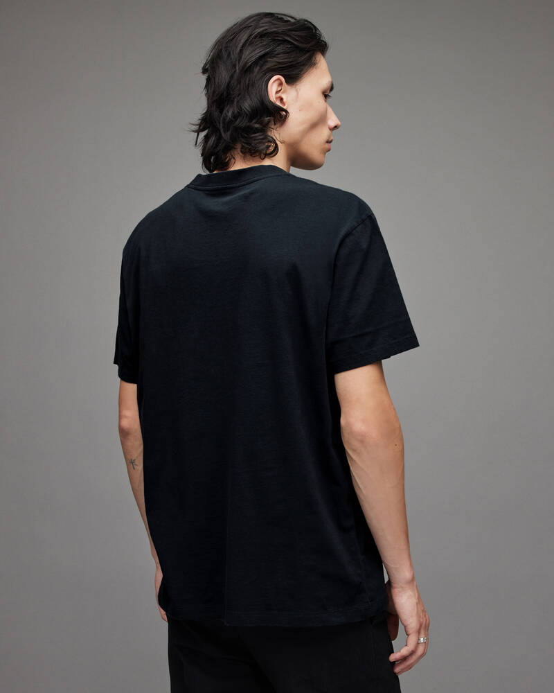 Camiseta Allsaints Prima Crew Hombre Negros | NG0175926