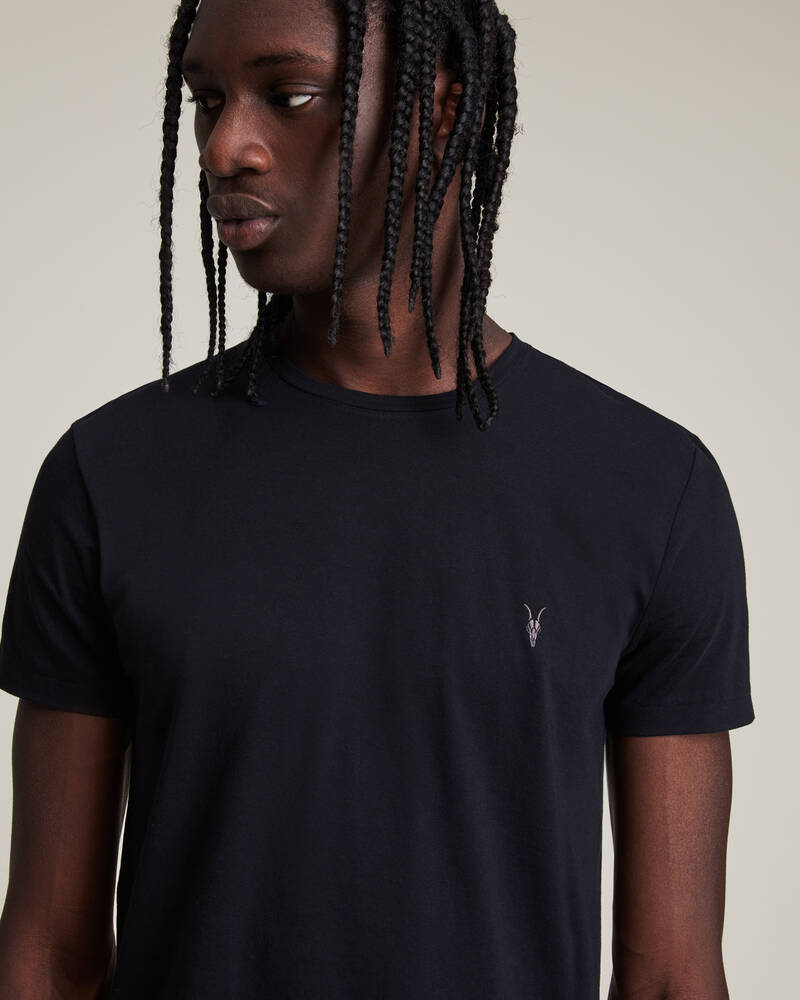 Camiseta Allsaints Tonic Crew Hombre Azul Marino | XY6453801