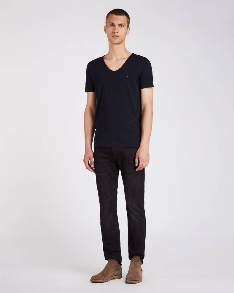 Camiseta Allsaints Tonic Scoop Hombre Azul Marino | EL5109426