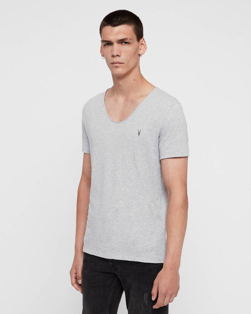 Camiseta Allsaints Tonic Scoop Hombre Grises | XF6307245