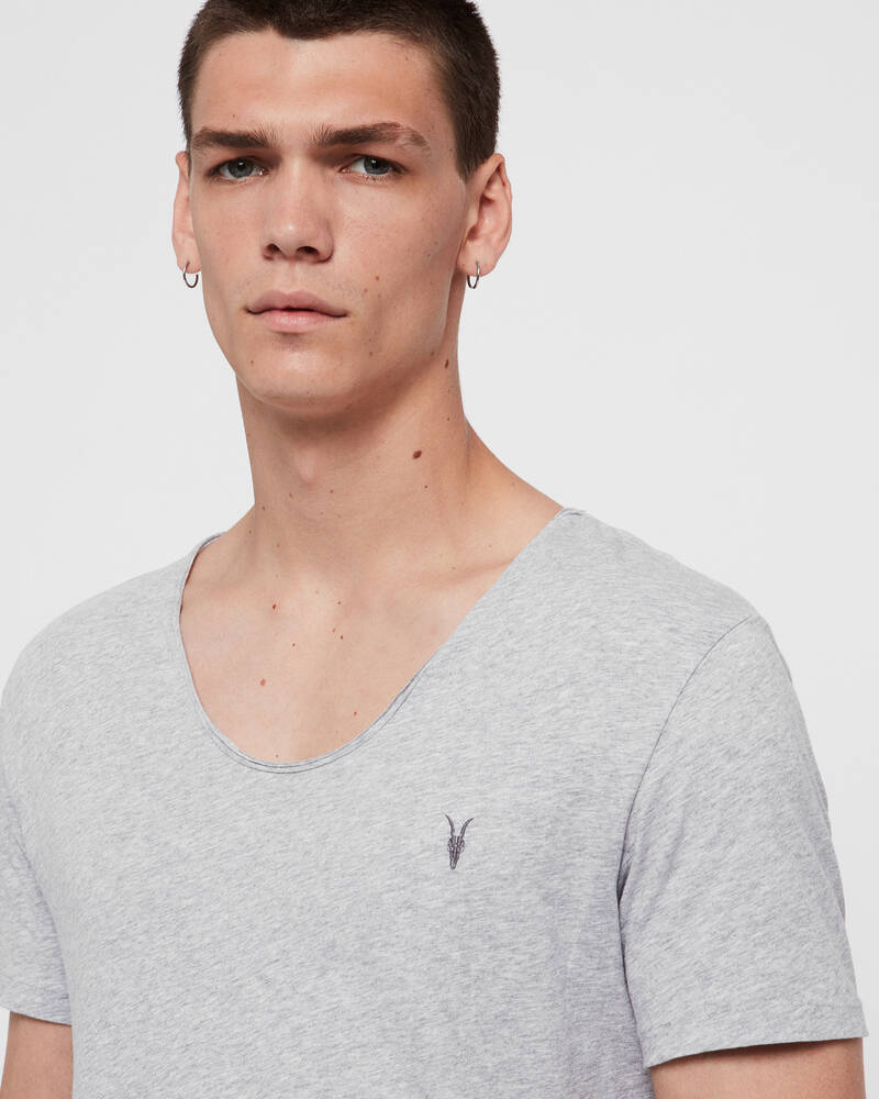 Camiseta Allsaints Tonic Scoop Hombre Grises | XF6307245