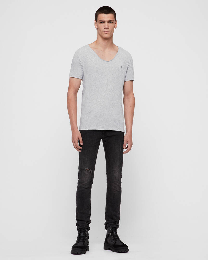 Camiseta Allsaints Tonic Scoop Hombre Grises | XF6307245