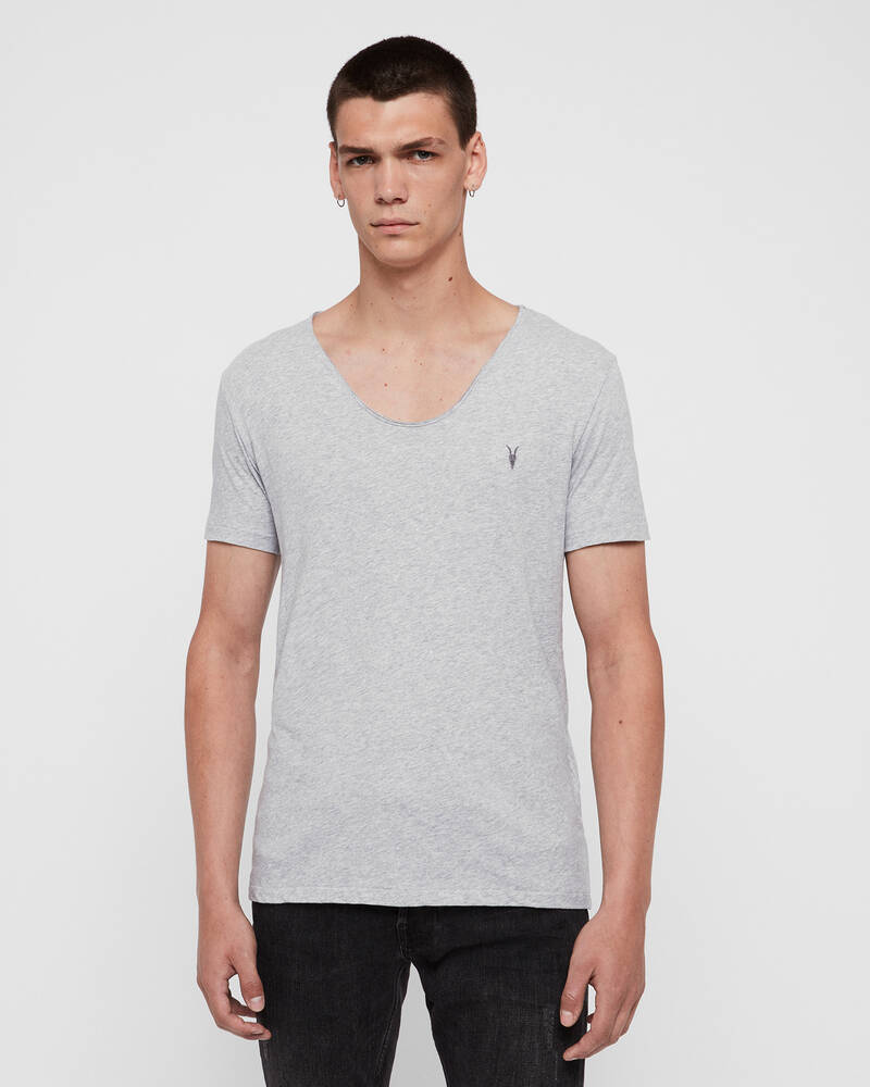 Camiseta Allsaints Tonic Scoop Hombre Grises | XF6307245