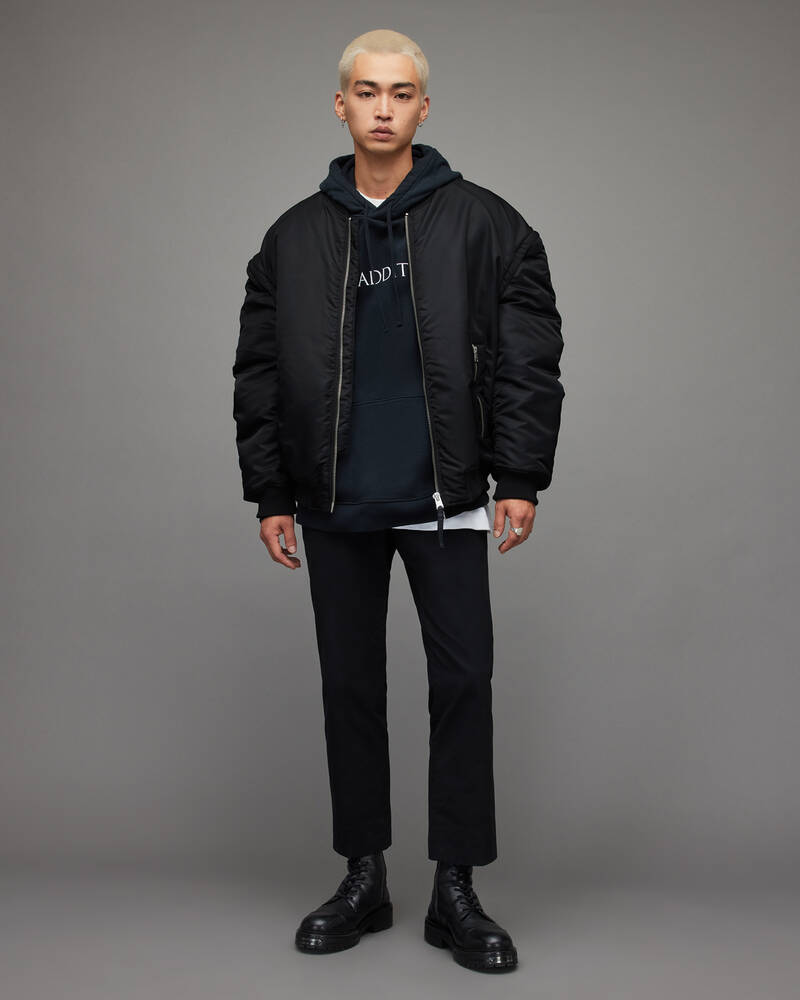 Chaquetas Allsaints Akio 2 In 1 Bomber Hombre Negros | RK1897346