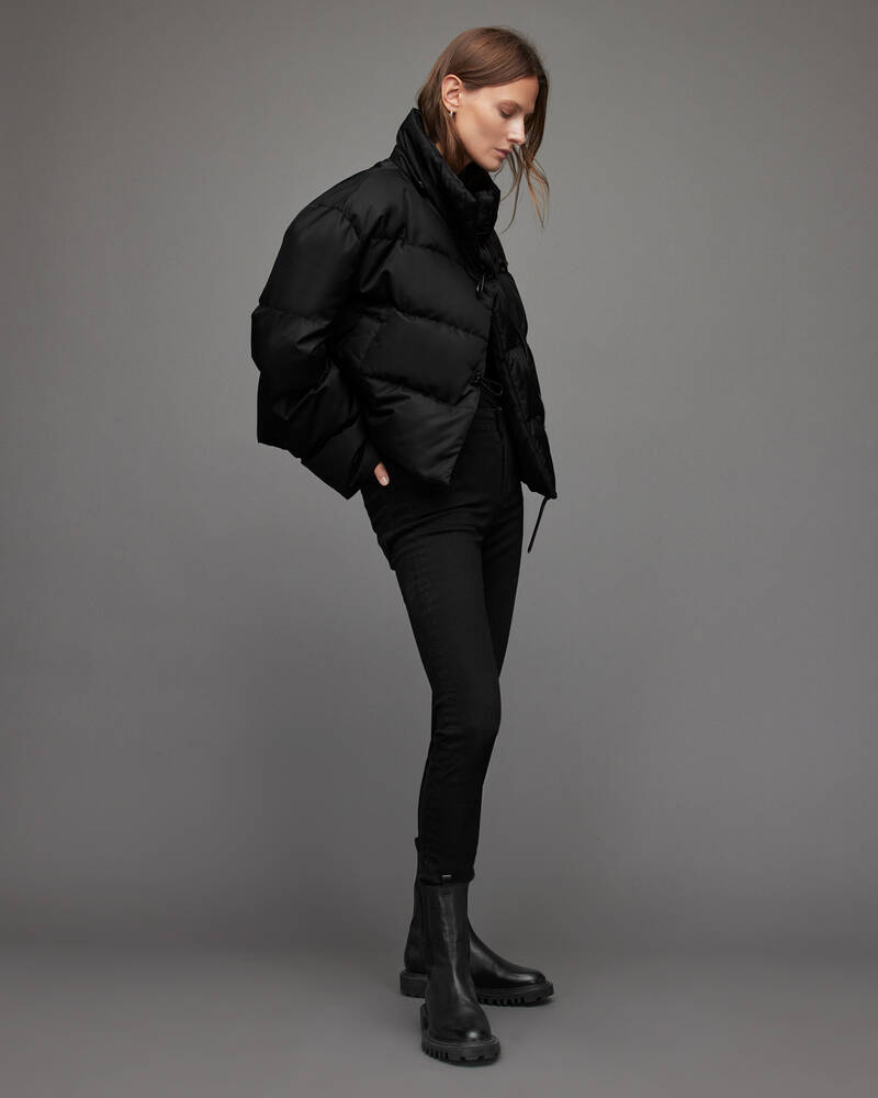 Chaquetas Allsaints Allais Puffer Mujer Negros | HY0817439