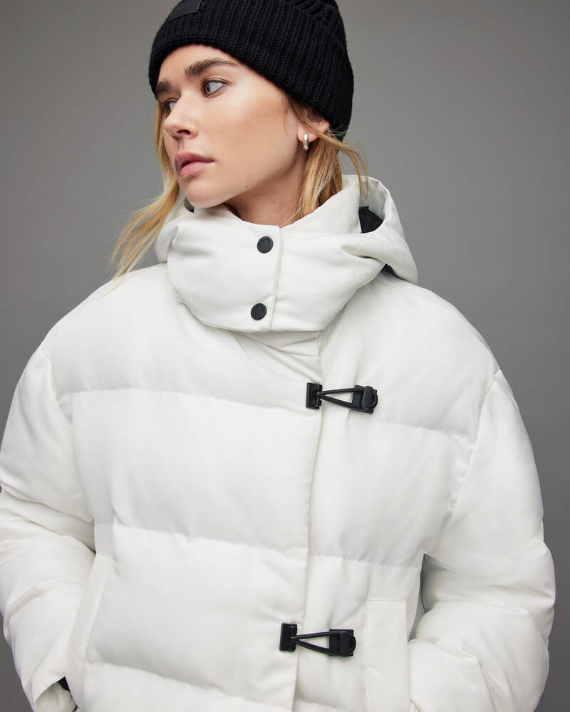 Chaquetas Allsaints Allais Puffer Mujer Blancos | JS5392017