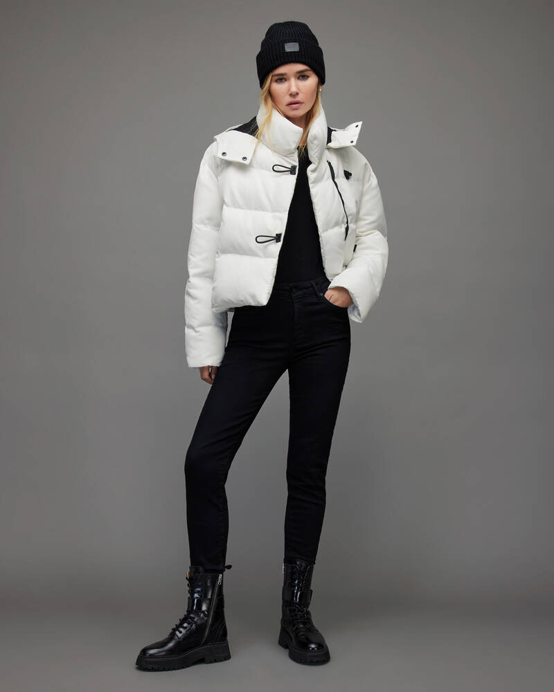 Chaquetas Allsaints Allais Puffer Mujer Blancos | JS5392017