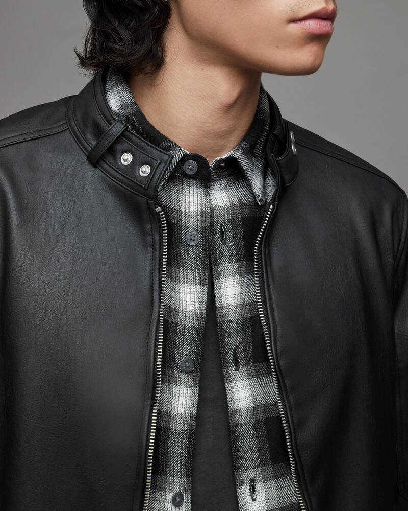 Chaquetas Allsaints Cora Faux Hombre Negros | FE0136724