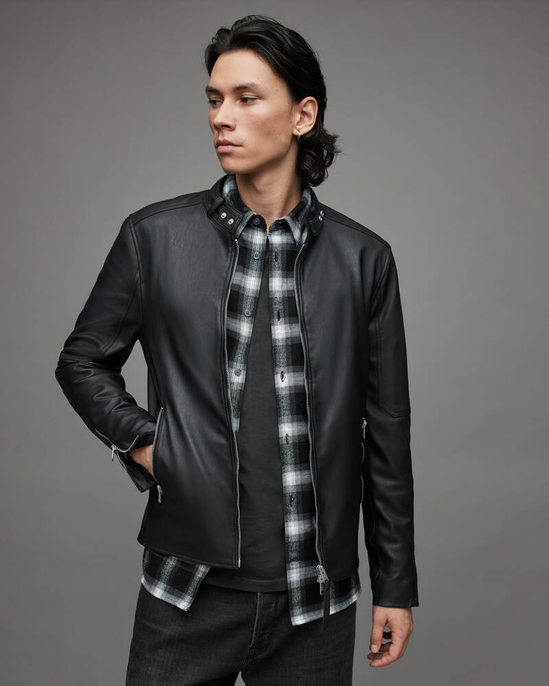 Chaquetas Allsaints Cora Faux Hombre Negros | FE0136724