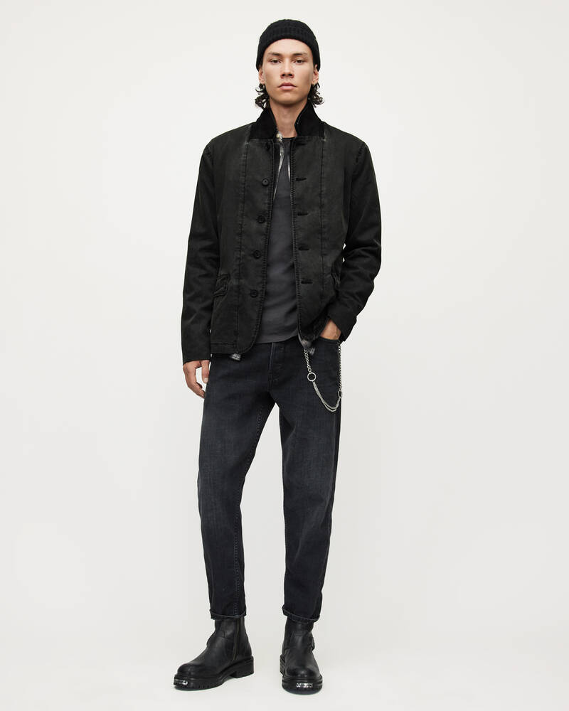 Chaquetas Allsaints Creeded Blazer Hombre Negros | SU3892756