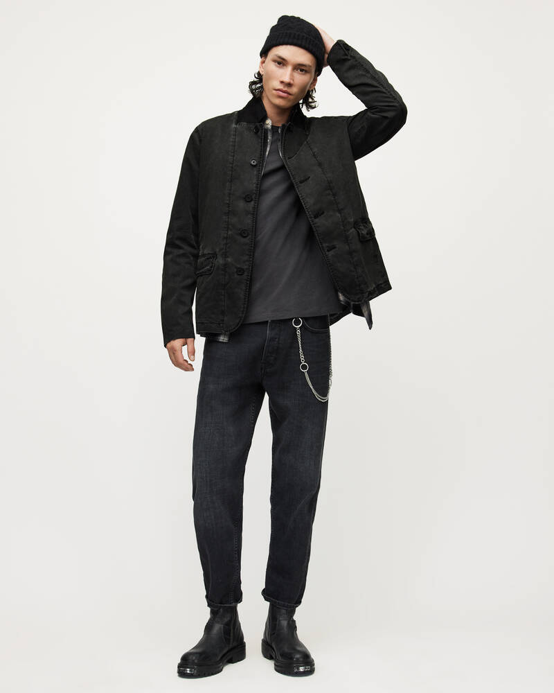 Chaquetas Allsaints Creeded Blazer Hombre Negros | SU3892756