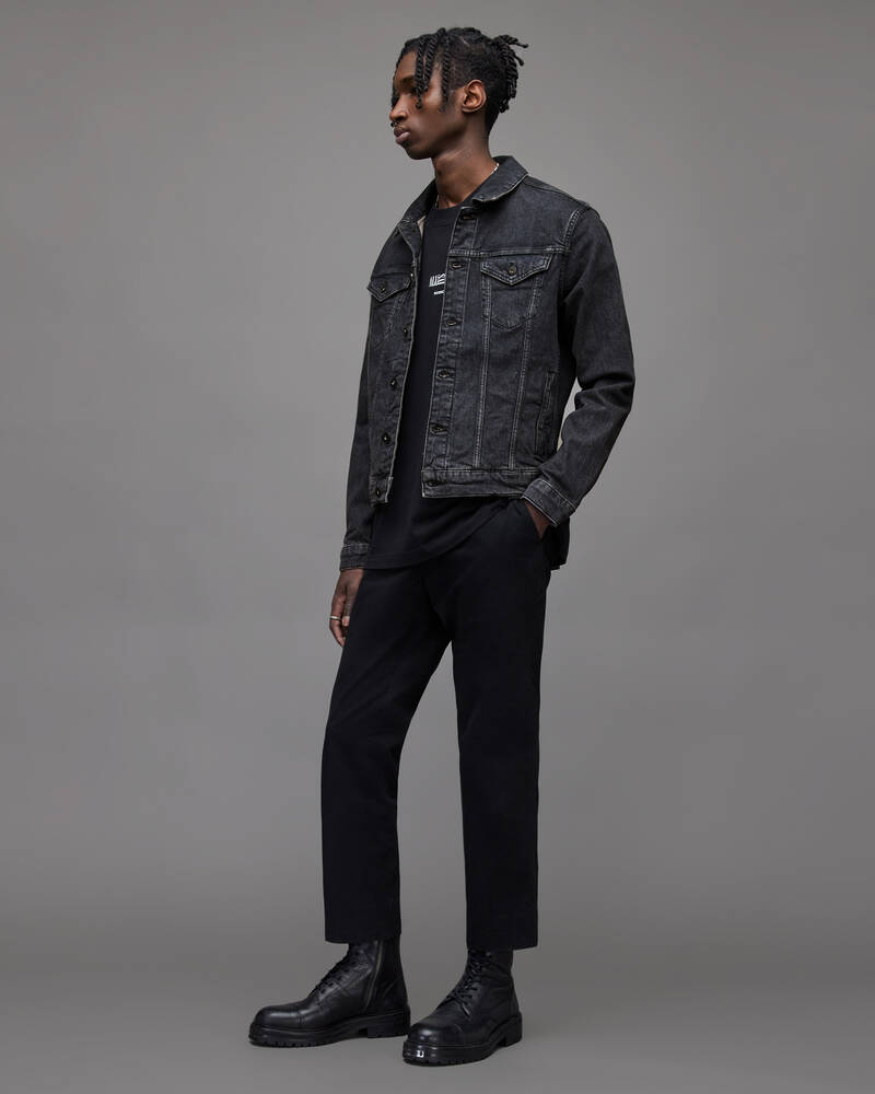 Chaquetas Allsaints Sheba Denim Hombre Negros | MF3617280