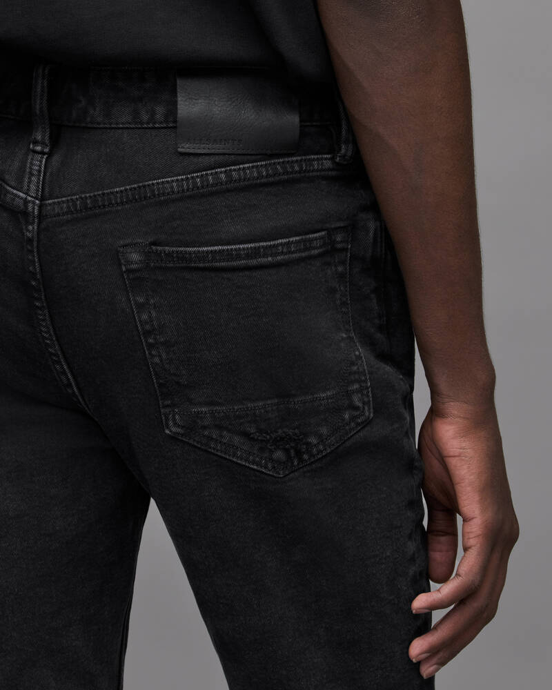 Jeans Allsaints Cigarette Damaged Flaco Hombre Negros | XT9780354