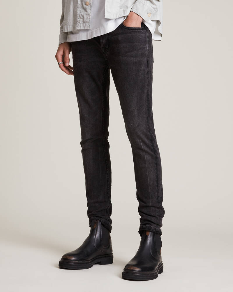 Jeans Allsaints Cigarette Flaco Hombre Negros | BU8463120