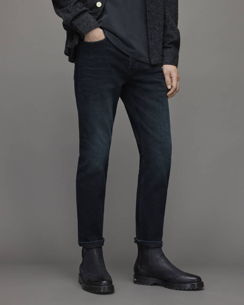 Jeans Allsaints Dean Cropped Slim Hombre Azules Negros | UL4387196