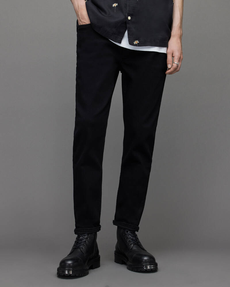 Jeans Allsaints Dean Cropped Slim Hombre Negros | YE8524671