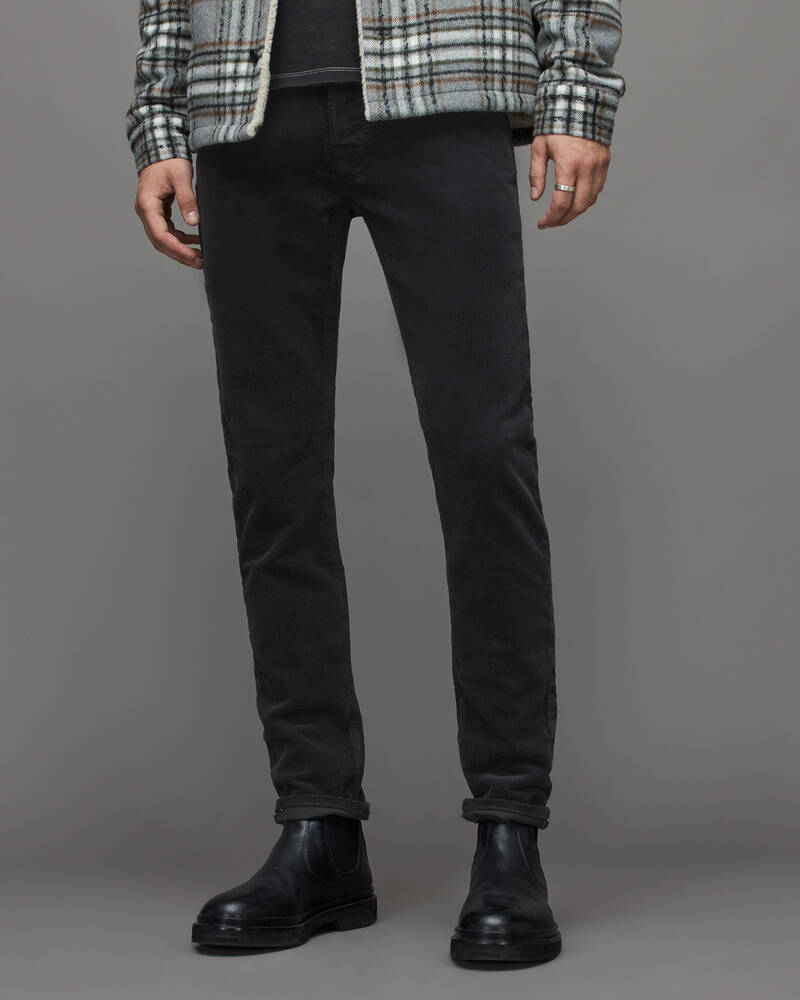 Jeans Allsaints Rex Slim Corduroy Hombre Negros | OJ4307158