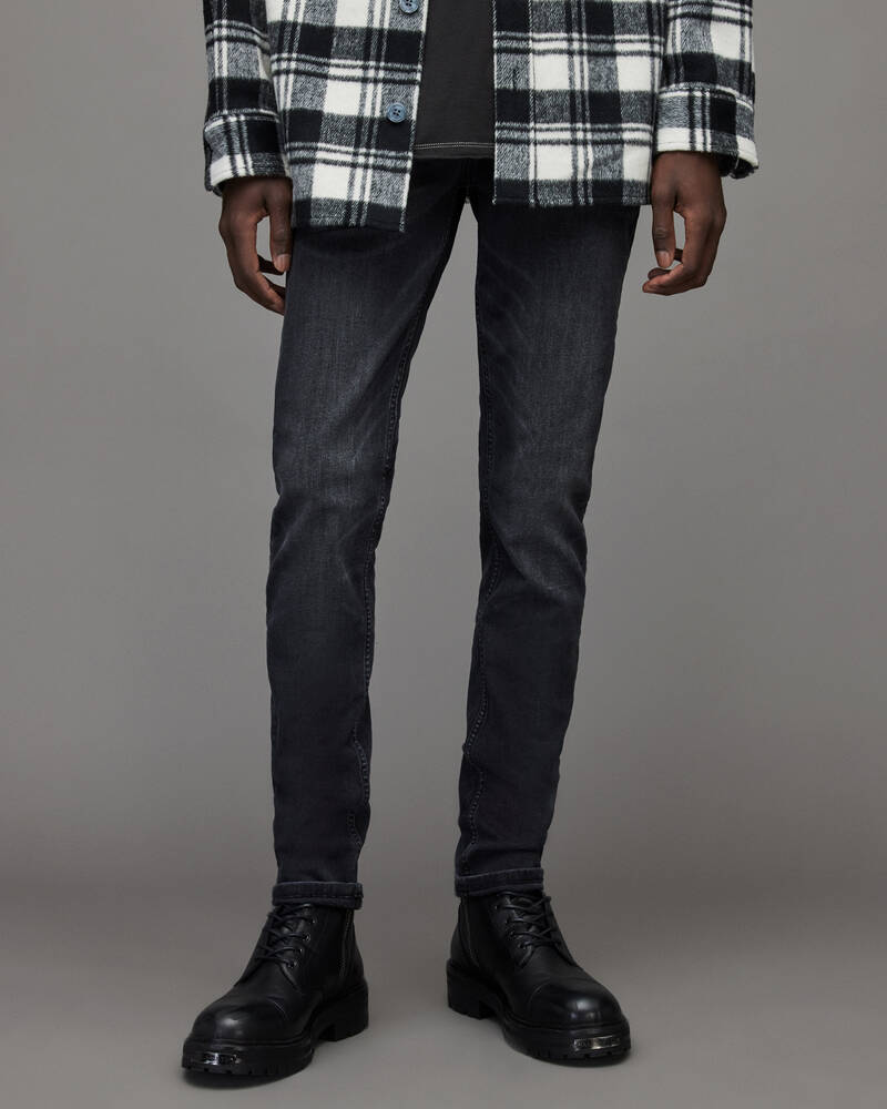 Jeans Allsaints Ronnie Extra Flaco Hombre Negros | YZ8026915