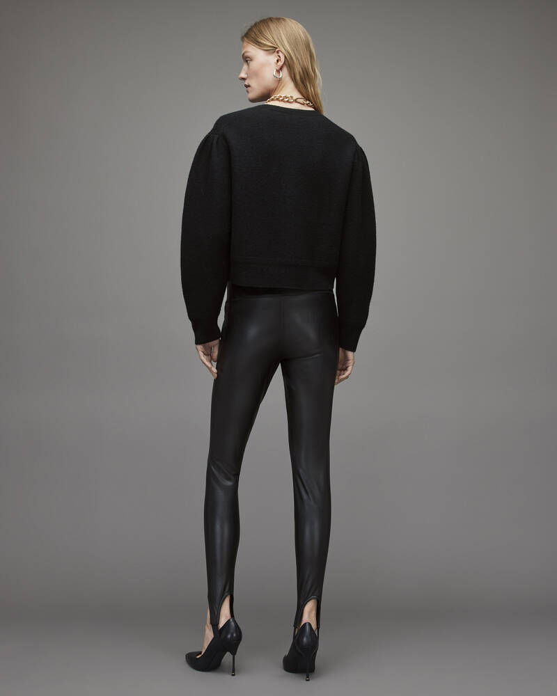 Leggins Allsaints Cora Faux Stirrup Mujer Negros | KD4820967