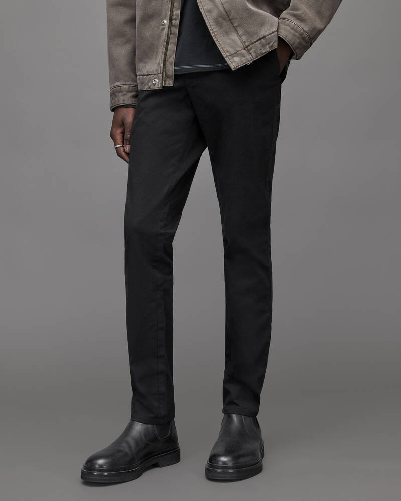 Pantalones Allsaints Park Flaco Chinos Hombre Negros | JY3409561