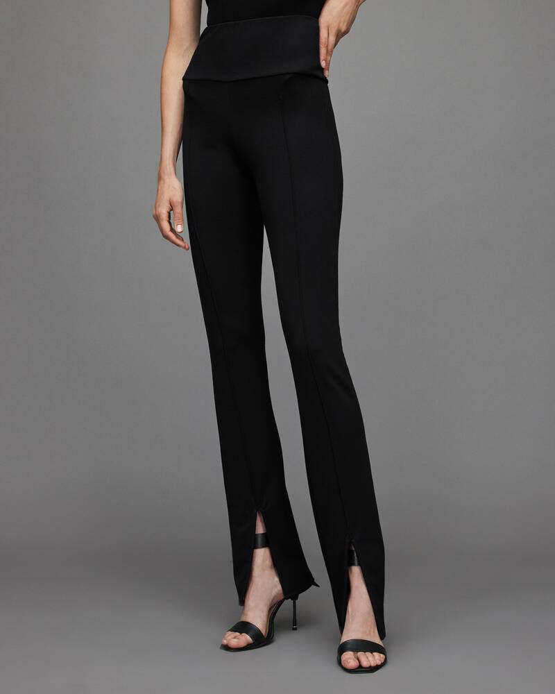 Pantalones Allsaints Tamie Split Ankle Mujer Negros | UG0687951