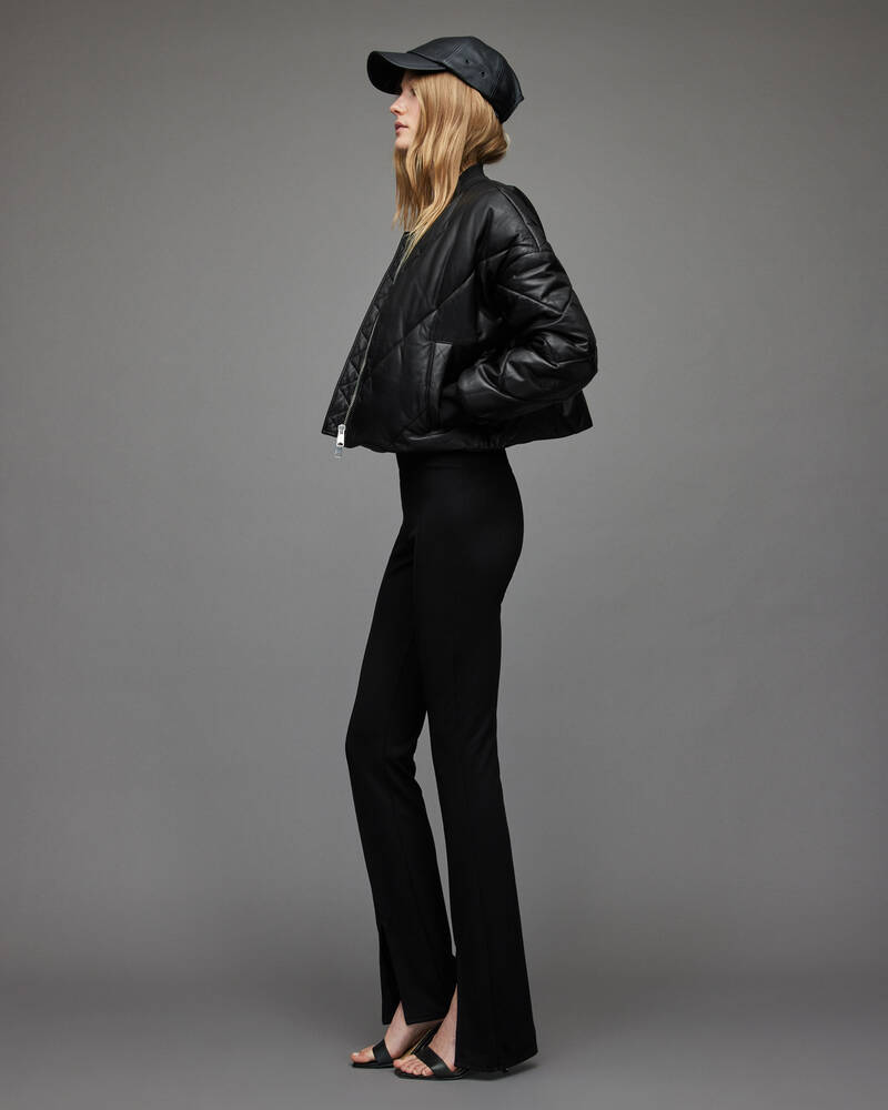 Pantalones Allsaints Tamie Split Ankle Mujer Negros | UG0687951