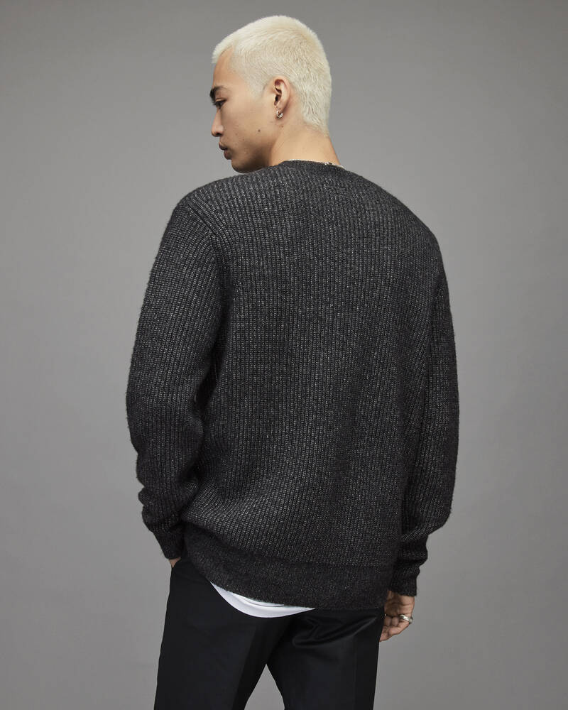 Prendas De Punto Allsaints Astro Crew Jumper Hombre Negros | QO2384607