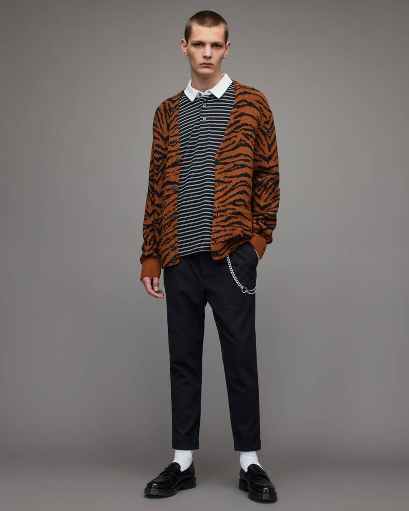 Prendas De Punto Allsaints Catt Tiger Cardigan Hombre Cobra | RP7589264